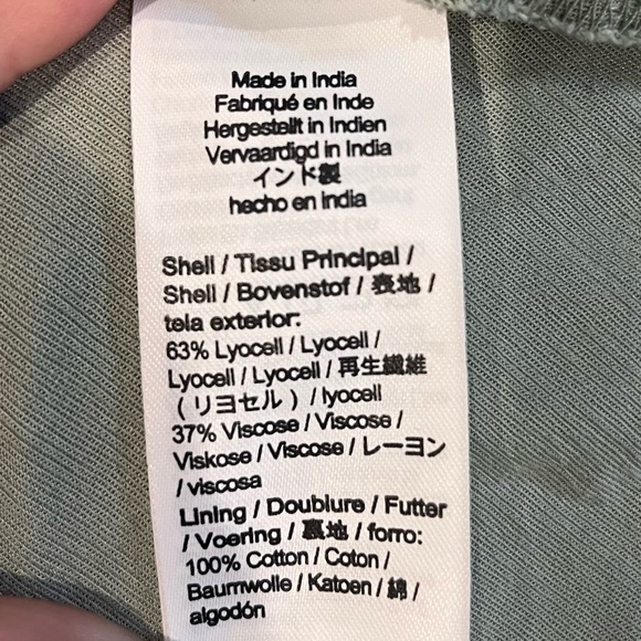 Madewell Womens sweet heart puff-sleeve green‎ midi dress size small EUC - Picture 6 of 6